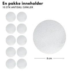 10-pk Selvklebende antiskli rund, transparent