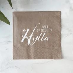 20-pk Servietter til hytta, beige