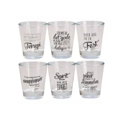 6-pk Shotglass jente tekster