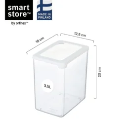 2-pk SmartStore vision oppbevaringsboks med lokk 3,5 liter