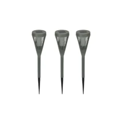 3-pk Solcellelykt grønn 8 x 47 cm