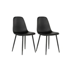 2-pk Stockholm spisestol sort