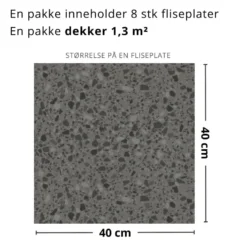 8-pk Venezia terrazzo selvklebende fliser