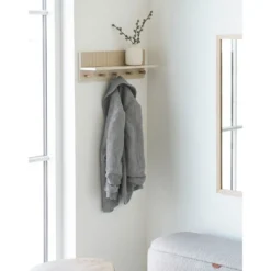 Rocca vegghylle beige med kroker