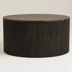 Rota sofabord rund, mørk brun ø80 cm