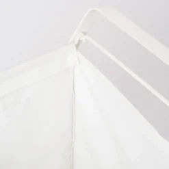 Sammenleggbar skittentøyskurv med avtakbar pose hvit 45 liter