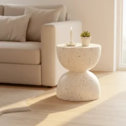 Sidebord i fiberglass terazzo