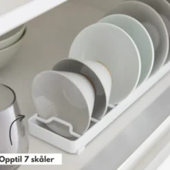 Skålstativ liten hvit 32 x 8,6 cm