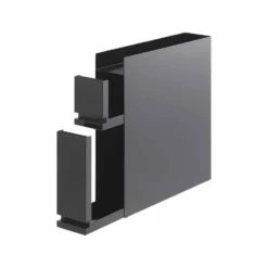 Skyvbar krydderhylle sort magnetisk 50 x 52,5 cm