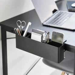 Smart oppbevaringsboks til bord, sort 30 x 10 cm