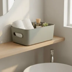 SmartStore Comfort M oppbevaringskurv 29,5 × 19,5 × 12 cm salviegrønn
