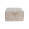 Smykkeskrin velur med speil 25 x 16 x 8 cm