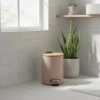 Søppelbøtte 3 liter metall/bambus beige