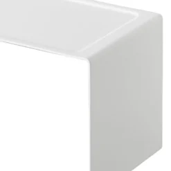 Stabelbar hylle smal hvit 30,5 x 14 cm