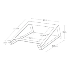 Stativ for laptop/nettbrett hvit