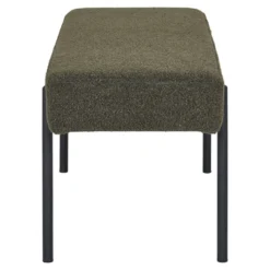 Swindon benk bouclé mørk grønn 100 cm