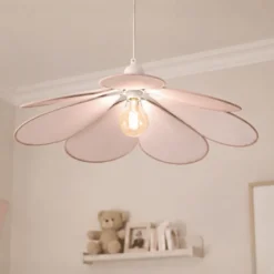 Taklampe kronblad rosa 64 cm