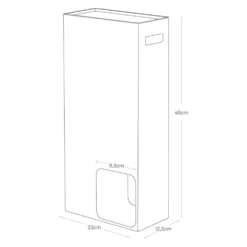 Toalettpapirstativ sort 48 x 28 x 12 cm