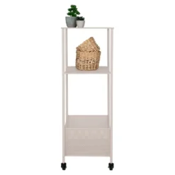 Torres vogn med tre hyller 35 x 35 x 100 cm, sand