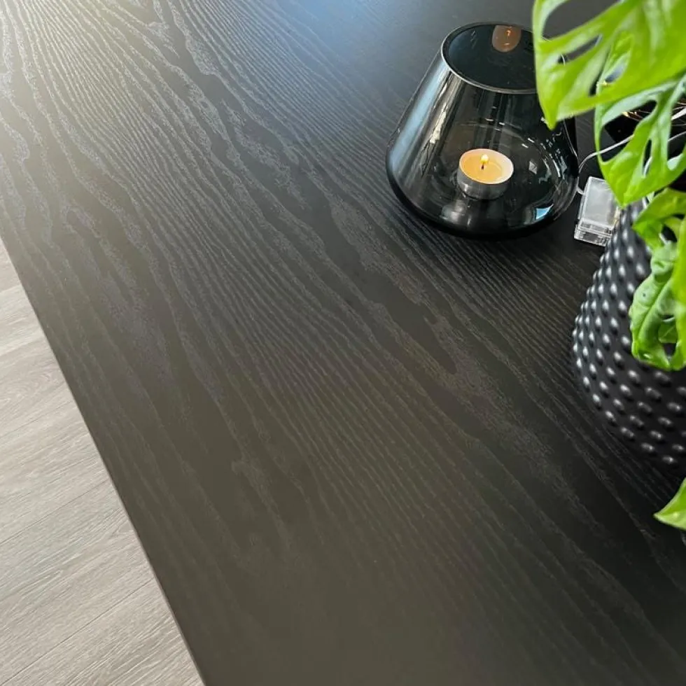 Treverk sort matt kontaktplast