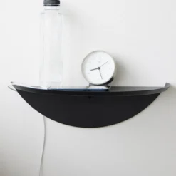 Vegghylle halvrund sort 40 cm