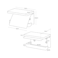 Veggmontert toalettpapirholder hvit