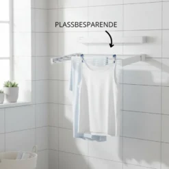 Veggmontert tørkestativ Hvit 72 cm