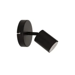 Vico vegg- og taklampe sort med 1 justerbar spot 10 cm