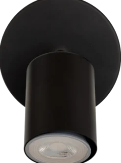 Vico vegg- og taklampe sort med 1 justerbar spot 10 cm