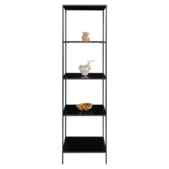 Vita bokhylle 5 hyller sort 51 x 36 x 170 cm