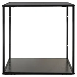 Vita vegghylle svart sort ramme 36 x 36 cm
