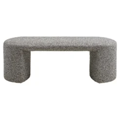Westport benk bouclé grå 120 x 45 x 44 cm